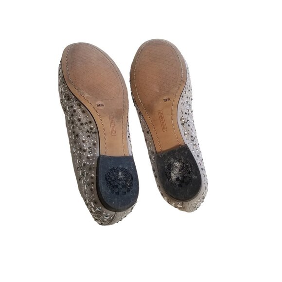 Vince Camuto Studded Suede Ballet Flats Shoe 8.5 Earl Gray True Suede - Picture 8 of 12